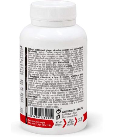 226ERS - Sub9 Electrolyte Salts Mineral Salts and Electrolytes for Athletes Ginger Dietary Supplement Vitamins & Minerals Dehydration & Cramps Gluten Free 100 Capsules - Buy Online on GoSupps.com