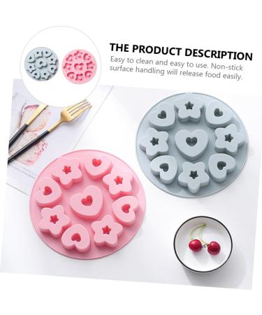 Zerodeko 2pcs Donut Mold Silicone Molds Heart Decor Heart Cake Pan Heart Pudding Mold De para Gelatinas Biscuits Mold Biscuits Mould Fondant Mold Fudge Food Supplement Box Silica Gel Baby 20.5X20.5X2CM - Buy Online on GoSupps.com