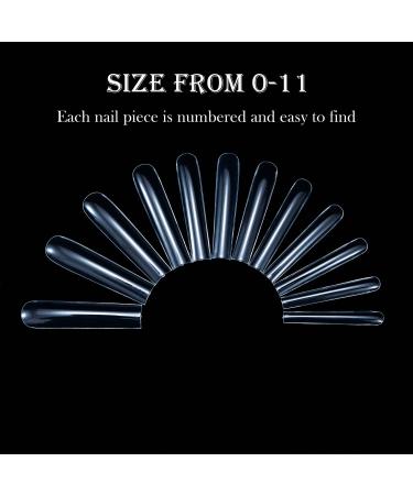 YEEOZOE 504pcs 3XL Press On Nail Tips - Clear Acrylic Extra Long Tapered Square Nails Assortment for Salon and DIY Manicure - Buy Online on GoSupps.com