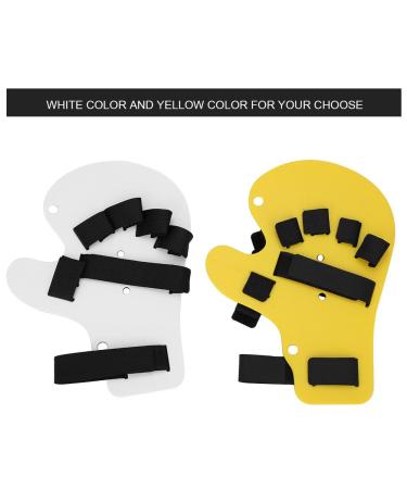 ZJchao Finger Orthotics - Stroke Hand Braces & Splint for Finger Contractures - Extended Type Training Support (Yellow - Buy Online on GoSupps.com