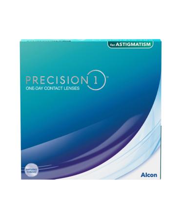 PRECISION1 Toric daily soft lenses 90 pieces / BC 8.5 mm / DIA 14.5 mm / CYL 1.25 / AXIS 180 / -4.00 diopters colorless