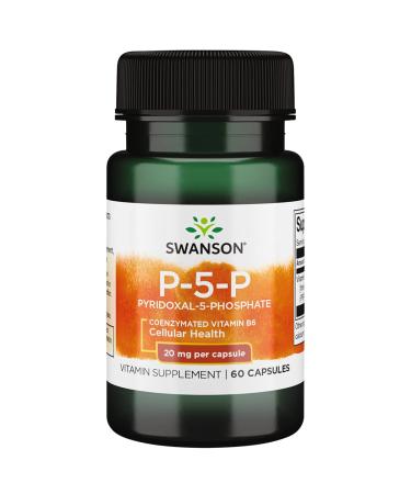 Swanson P-5-P (Pyridoxal-5-Phosphate) Coenzymated Vitaminb-6 20 Milligrams 60 Capsules 1