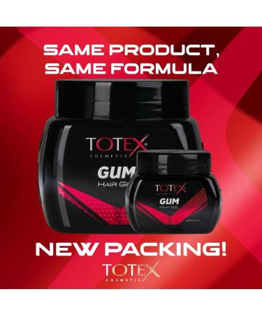 Totex Hair Styling Gum Gel - Ultra Strong Edge Control Red Hair Gel 250ml | International Shipping Available - Buy Online on GoSupps.com