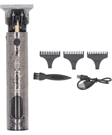 GLOGLOW Rechargeable Hair Trimmer - Portable & Slip Resistant with LCD Display for Travel (Skull LCD Silver) - Best International Shipping - Buy Online on GoSupps.com
