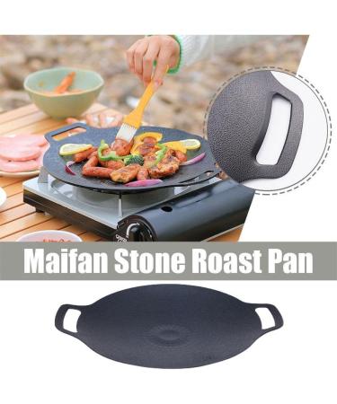 34cm Grill Pan Korean Round Non-Stick Barbecue Camping Pan Travel Outdoor Frying Barbecue Accessories L5I5 BBQ - Buy Online on GoSupps.com
