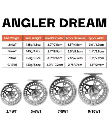 Angler Dream Fly Fishing Reel & Cord Combo - 3/4 5/6 7/8 9/10WT | CNC Milled Back Belayer - Buy Online on GoSupps.com