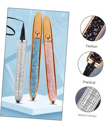 SKISUNO 4 Pcs Diamond Eyeliner Eye Grooming Cosmetic Accessories Eye Beauty Pens Gold Eyeliner Black Silver - Buy Online on GoSupps.com