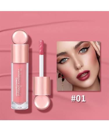 Makeup - Liquid Makeup Waterproof and Long-Lasting Cheek Tint Glow on Cheeks Eyes Lips Pettis 01# - Buy Online on GoSupps.com