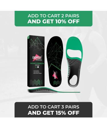 2023 Plantar Fasciitis Insoles for 220+ lbs - Arch Support for Men & Women - Orthotic Inserts for Flat Feet & High Arch Pain Relief - Heavy Duty Shoe Insoles - Black (XS 3.5-5.5) - Buy Online on GoSupps.com