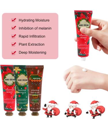 3PCS Cr me Pour Cadeaux De No l Mini Cr me Pour Les Mains De No l Cr me Pour Les Mains Cr me Hydratante Pour Les Mains R paratrices Et Hydratantes Cadeau Et D'anniversaire Pour No l Femmes 30ml - Buy Online on GoSupps.com