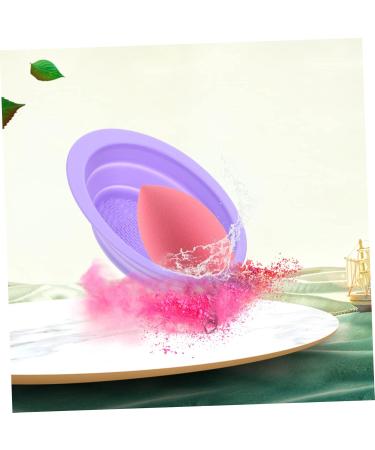 Angoily Cleaning Pad Cosmetic Brush Cleaner Silicone Makeup Applicator Beauty Tool Cleaner Face Silicon Brush Cleaner Makeup Tool Cleaner Beauty Tools Silica Gel Purple Fold - Buy Online on GoSupps.com