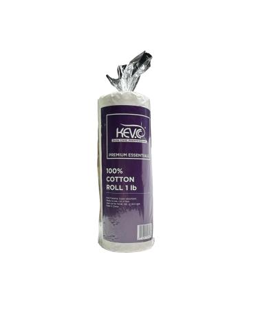 KEV.C Skin Care Premium 100% Cotton Roll 1lb - Made for Esthetics (1 Roll)