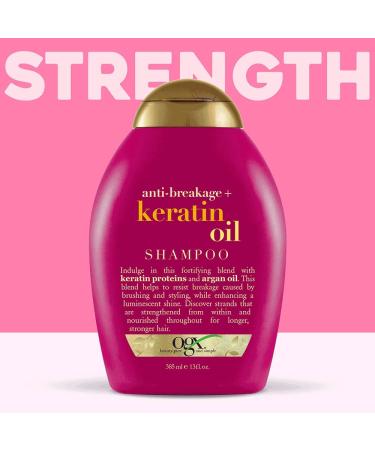 OGX Anti-Breakage Keratin Oil Shampoo 13oz | Strengthen & Repair Hair | International Shipping Available - Buy Online on GoSupps.com