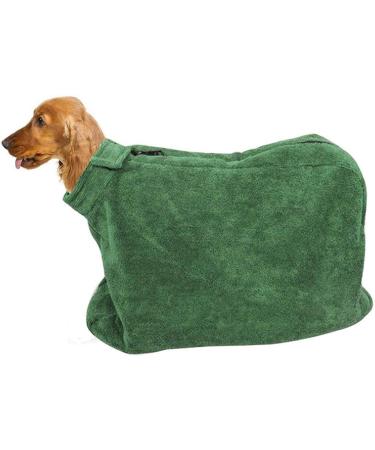 kuntemaoyi Dog Bathrobe Towel Dog Sleeping Bag Dog Drying Bag Dog Cat Pet - Puppy Bath Towel Lightweight & Portable for Outdoor Hiking Travelling Dog Camping Gear(Green-M)