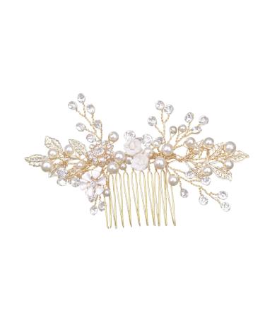 Housoutil Wedding Dress Accessories Women Hair Comb Wedding Hair Comb Crystal Hair Comb Bridal Hair Comb Hair Accessories Alloy Headgear Women's