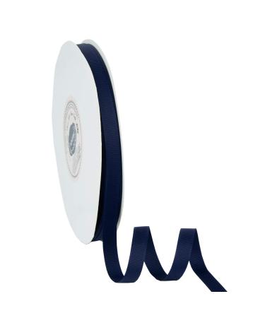 VATIN Solid 3/8X 50 Yards Navy Blue Grosgrain Ribbon Perfect for Crafts Wedding Decor DIY Hair Accessories Sewing Gift Package Wrapping and More 3/8 x 50 Yards Navy Blue