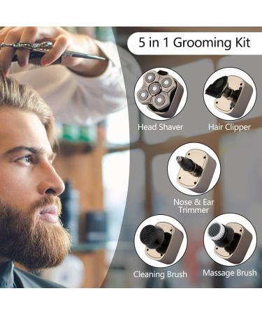 5 in 1 Head Shavers for Bald Men - Electric Razor & Beard Trimmer with 5D Floating Blade - Buy Online on GoSupps.com