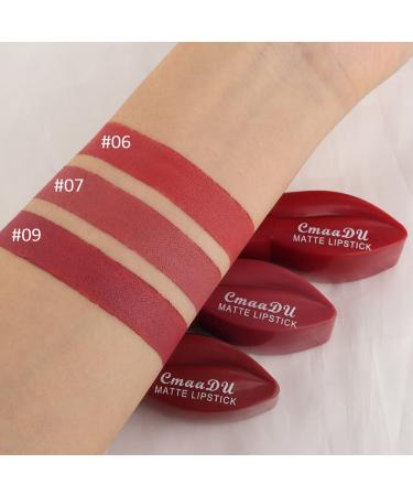 3Pcs Nude Pink Mauve Brown Matte Velvet Lipstick Set - Long Lasting Waterproof Smudge Proof 24-Hour Matte Lipstick - Lip Stain Makeup Set for Women - Buy Online on GoSupps.com