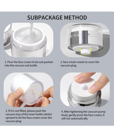 Delitless Airless Pump Dispenser 50ml - Refillable Travel Cream Bottle & Portable Ornament Container - Buy Online on GoSupps.com