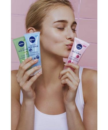 NIVEA Rice Scrub Cleanser with Aloe Vera - 75ml | Gentle Exfoliation & Hydration for All Skin Types | International Shipping - Buy Online on GoSupps.com