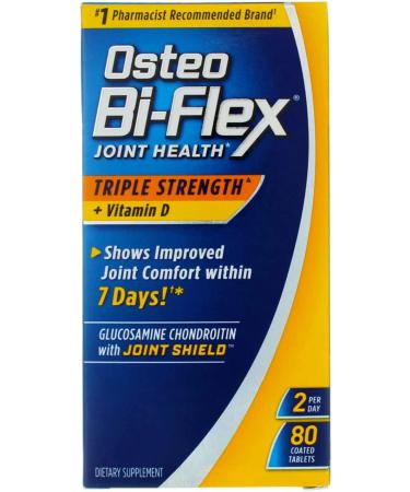 Osteo Bi-Flex Joint Health Triple Strength + Vitamin D - 80 Coated Tablets for Optimal Mobility - Buy Online on GoSupps.com