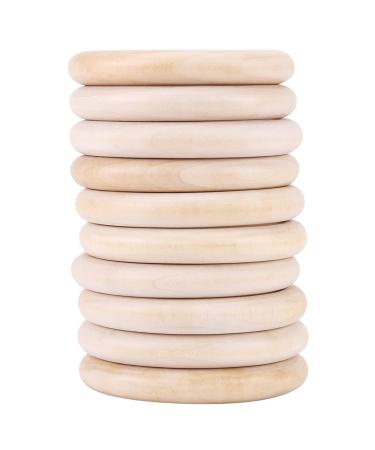 Akozon Baby Teether Toys - 10pcs Natural Wooden Teething Rings & Bracelets | Safe Baby Teething Accessories | Ideal DIY Craft - Buy Online on GoSupps.com