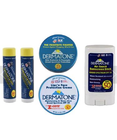 Dermatone Outdoor Protection Kit: Sunscreen & Skin Protection Products with z-Cote, Mineral Sunscreen Stick, and 2 Lip Balms - Buy Online on GoSupps.com