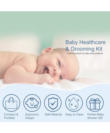 JasCherry Baby Grooming Kit - Essential Nursery Care Set for Infant & Toddler - Hair Brush, Nail Clipper, Comb & Trimmer - Gender Neutral - Set #3 - Buy Online on GoSupps.com