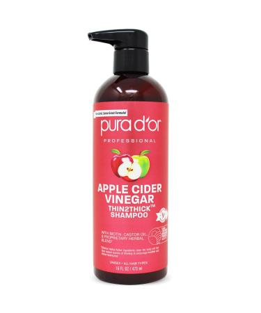 Pura D'or Apple Cider Vinegar Thin2Thick Shampoo 16 fl oz (473 ml)