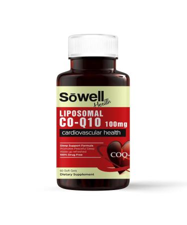 CoQ10 100mg 3X Better Absorption Antioxidant for Heart Health & Energy Production Coenzyme Q10 Vitamins and Supplements 60 Softgels