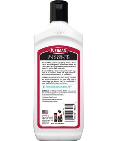 Weiman Glass Cooktop Cleaner & Polish - Heavy Duty 10 Oz | Safe for GlassCeramic Ranges - Buy Online on GoSupps.com