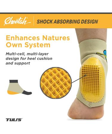 Tulis Cheetah Heel Cup & Compression Sleeve for Severs Disease - Youth Small Size - Gymnasts & Dancers - 1 Pack - Buy Online on GoSupps.com