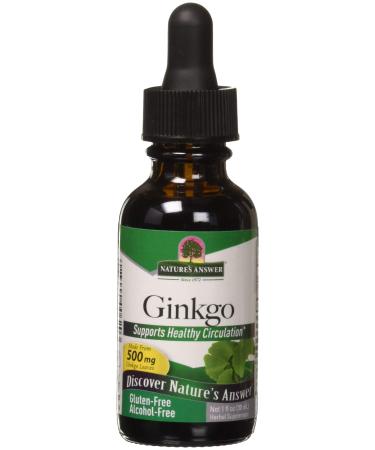 Nature's Answer Gingko Leaf | Stimulates Healthy Memory Mood & Concentration | Gluten-Free Alcohol-Free Kosher Certified & No Preservatives 1oz