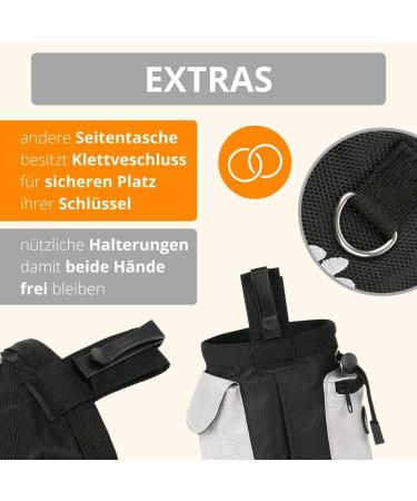 Amathing Dog Training Feed Bag - 60 Feces & Treats | 15x14 cm Black Clip & Stretch Opening - Buy Online on GoSupps.com