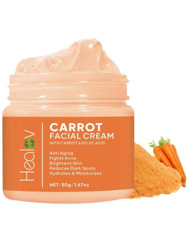 Carrot Cream Skin Brightening Cream for Age Spots, Hyperpigmentation, Intimate Areas Dark Spot Remover, Reduces Acne, Scars, & Evens Tone Anti-Aging Face & Body Lotion for Brighter, Glowing Look