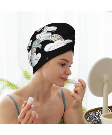 Unicorn Wine Microfiber Hair Towel | Super Absorbent Quick Dry Wrap for Women - Perfect for Long Curly & Thick Hair - Buy Online on GoSupps.com