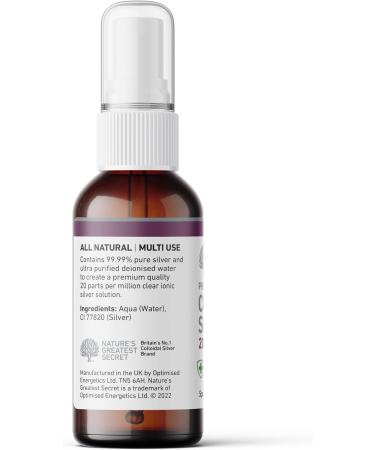 Nature's Greatest Secret Premium 20ppm Colloidal Silver Spray 50ml - Antibacterial Formula - Buy Online on GoSupps.com