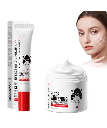 Kojic acid sleeping mask night mask with whitening effect hydrates the skin from within and provides immediate radiance eye cream against dark circles and swelling kojic acid