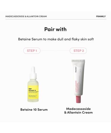 FRANKLY Madecassoside & Allantoin Cream - Moisturizing Anti-Aging Skincare | Even Skin Texture & Tone | 1.01 fl. oz - Buy Online on GoSupps.com