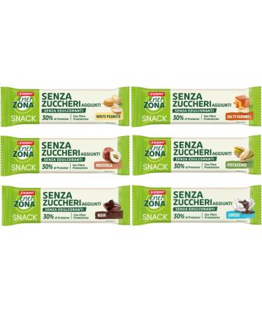 ENERVIT EnerZona Snack Balance Variety Pack 30 x 33g Bars 10 Cookie + 10 Crunchy Choco + 10 Dark
