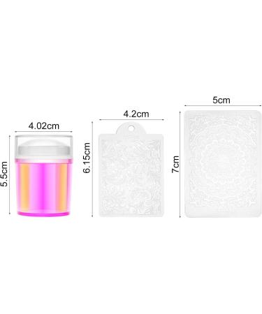 Sanwood Nail Art Stamp Set - Soft Texture & Good Elasticity - Trendy DIY Manicure Tools for Women - Pink - Buy Online on GoSupps.com