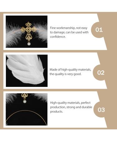Wedding Headband White Angel Wing Headbands Dress up Fancy Cosplay Party Costume Headpiece for Women Bridal Wedding Christmas Hair Accessory Virgin Headpiece - Buy Online on GoSupps.com
