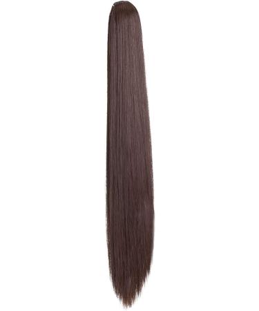 Long Short Claw Ponytail Hair Extension Clip | Synthetic Straight Curly Hairpieces - 21 Inch Medium Brown - Buy Online on GoSupps.com