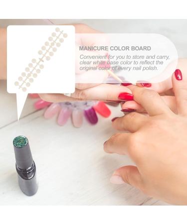 Lurrose Nail Display Board Sheer Nail Polish Clear Fingernail Polish Transparent Nail Polish Nail Color Display Nail Polish Board Nail Tip Color Plate Nail Color Board Manicure Color Board White - Buy Online on GoSupps.com