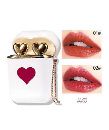 Matt Lipstick Make-Up Set - 2-Piece Two-Tone Waterproof Velvet Lip Gloss | Durable & Moisturizing Gift Set (Gold) - International Shipping Available - Buy Online on GoSupps.com