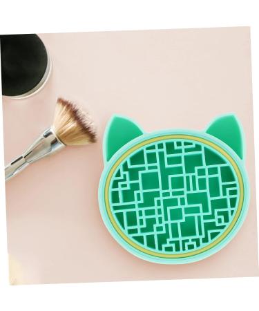 FRCOLOR Brush Pad Rack Makeup Brush Storage Box Cleaning Scrubber Makeup Cleaning Mat Hair Brush Cleaner Brush Cleaning Mat Para Guardar Make Dry Silica Gel Tool Makeup Brush Stand 11x11cm Green - Buy Online on GoSupps.com