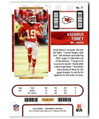 Meta Title: 2022 Panini Contenders Season Ticket #71 Kadarius Toney Kansas City Chiefs Football Card - Buy Online on GoSupps.com