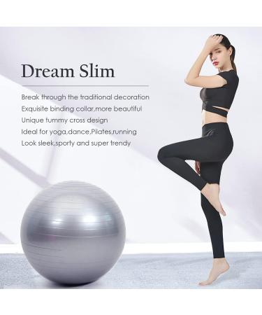 DREAM SLIM Women's Workout Crop Top - Cross Dance Yoga, Slim Fit Stretchy Shirt (Black, Medium) - Buy Online on GoSupps.com