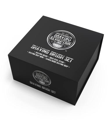 Luxury Shaving Brush Set for Men - Badger Hair Brush, Shaving Soap, Stainless Steel Bowl, Safety Stand - Buy Online on GoSupps.com
