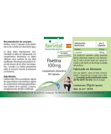 Fairvital Fisetin 100mg 90 capsules of Japanese washing tree on quality tested and high dosed high 100 vegan Made in Germany - Buy Online on GoSupps.com